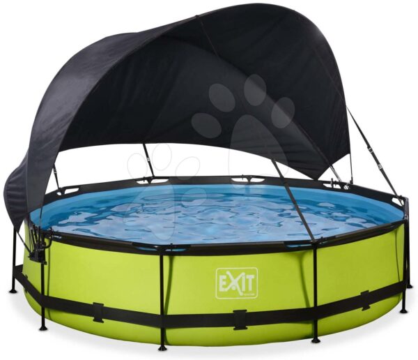 Bazén so strieškou a filtráciou Lime pool Exit Toys kruhový oceľová konštrukcia 360*76 cm zelený od 6 rokovBazén so strieškou a filtráciou Lime pool Exit Toys kruhový oceľová konštrukcia 360*76 cm zelený od 6 rokov