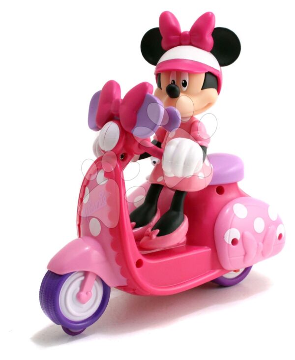 Motorka s prívesom na diaľkové ovládanie IRC Minnie Scooter Jada ružová dĺžka 19 cmMotorka s prívesom na diaľkové ovládanie IRC Minnie Scooter Jada ružová dĺžka 19 cm