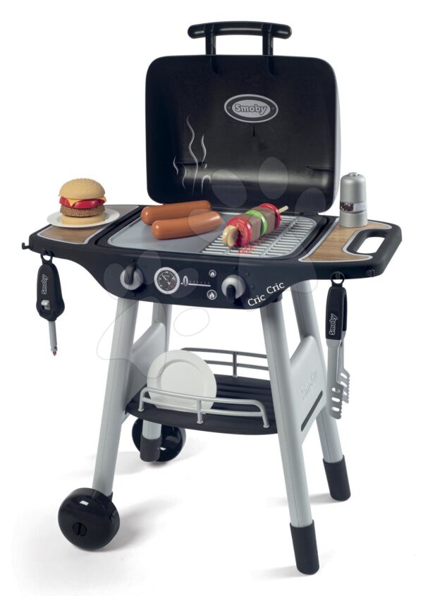 Grill Barbecue Smoby s mechanickými funkciami a zvukom a 18 doplnkami 73 cm výškaGrill Barbecue Smoby s mechanickými funkciami a zvukom a 18 doplnkami 73 cm výška