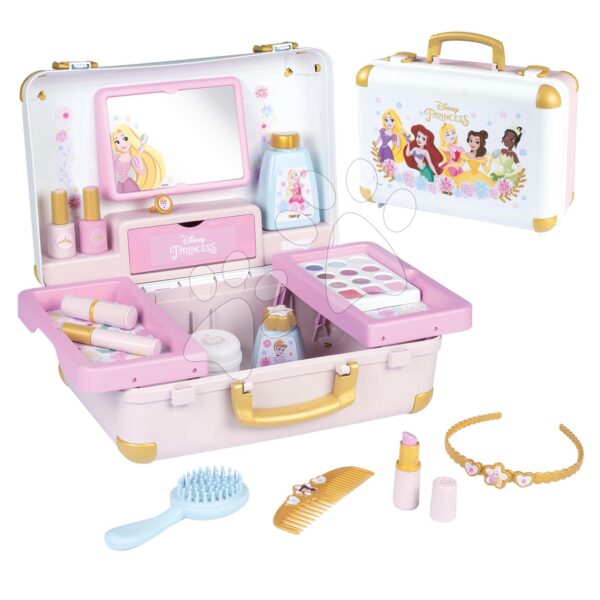 Kozmetický kufrík Disney Princess Beauty Vanity Smoby kaderníctvo a kozmetika s nechtovým štúdiom s 13 doplnkamiKozmetický kufrík Disney Princess Beauty Vanity Smoby kaderníctvo a kozmetika s nechtovým štúdiom s 13 doplnkami