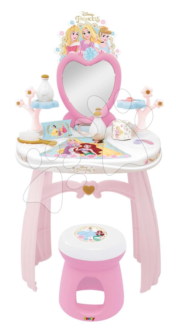 Kozmetický stolík Disney Princess Dressing Table Smoby s 10 doplnkamiKozmetický stolík Disney Princess Dressing Table Smoby s 10 doplnkami