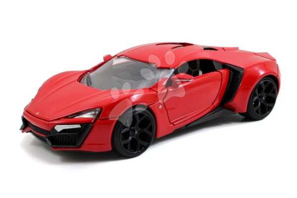 Autíčko Lykan Hypersport Fast & Furious Jada kovové s otvárateľnými časťami a gumenými kolieskami 19 cm dĺžka 1:24Autíčko Lykan Hypersport Fast & Furious Jada kovové s otvárateľnými časťami a gumenými kolieskami 19 cm dĺžka 1:24