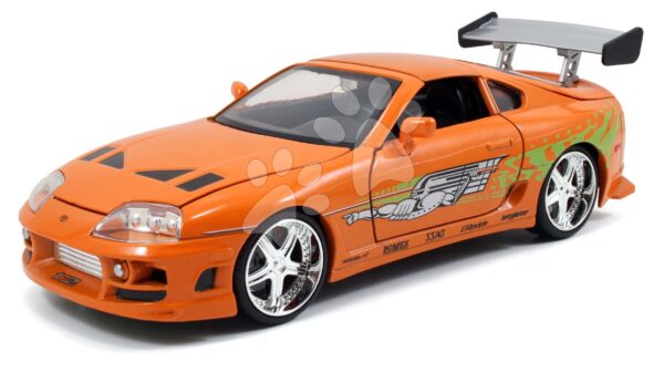 Autíčko Toyota Supra 1995 Fast & Furious Jada kovové s otvárateľnými dverami dĺžka 21 cm 1:24Autíčko Toyota Supra 1995 Fast & Furious Jada kovové s otvárateľnými dverami dĺžka 21 cm 1:24