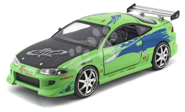 Autíčko Mitsubishi Eclipse 1995 Fast & Furious Jada kovové s otvárateľnými dverami dĺžka 20 cm 1:24Autíčko Mitsubishi Eclipse 1995 Fast & Furious Jada kovové s otvárateľnými dverami dĺžka 20 cm 1:24