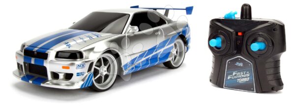 Autíčko na diaľkové ovládanie RC Nissan Skyline GTR Fast & Furious Jada modrostrieborné dĺžka 19 cm 1:24Autíčko na diaľkové ovládanie RC Nissan Skyline GTR Fast & Furious Jada modrostrieborné dĺžka 19 cm 1:24