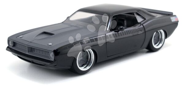 Autíčko Plymouth 1970 Barracuda Fast & Furious Jada kovové s otvárateľnými časťami dĺžka 18 cm 1:24Autíčko Plymouth 1970 Barracuda Fast & Furious Jada kovové s otvárateľnými časťami dĺžka 18 cm 1:24