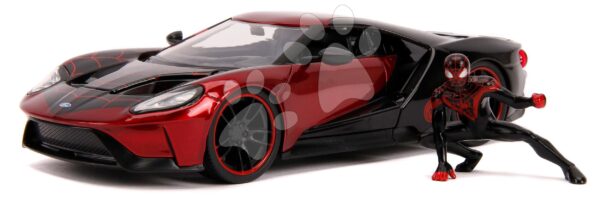 Autíčko Marvel 2017 Ford GT Jada kovové s otvárateľnými časťami a figúrkou Miles Morales dĺžka 20 cm 1:24Autíčko Marvel 2017 Ford GT Jada kovové s otvárateľnými časťami a figúrkou Miles Morales dĺžka 20 cm 1:24