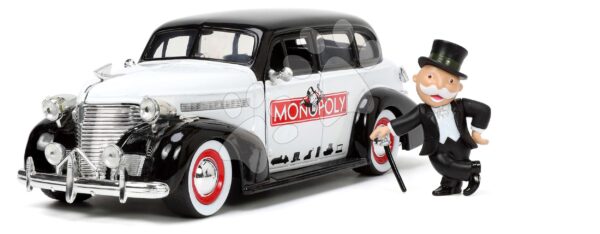 Autíčko Monopoly Chevy Master 1939 Jada kovové s otvárateľnými časťami a figúrkou Uncle Pennybags dĺžka 20 cm 1:24Autíčko Monopoly Chevy Master 1939 Jada kovové s otvárateľnými časťami a figúrkou Uncle Pennybags dĺžka 20 cm 1:24