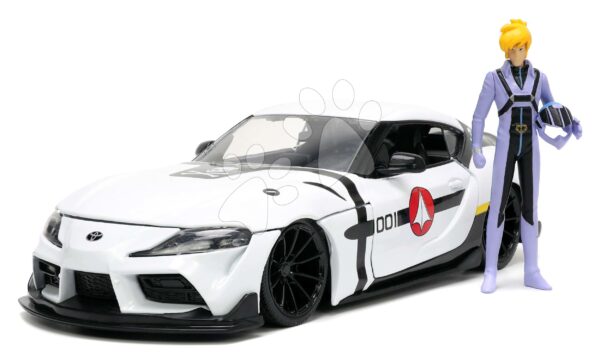 Autíčko Robotech ´20 Toyota Supra Jada kovové s otvárateľnými časťami a figúrkou Roy Fokker dĺžka 20 cm 1:24Autíčko Robotech ´20 Toyota Supra Jada kovové s otvárateľnými časťami a figúrkou Roy Fokker dĺžka 20 cm 1:24