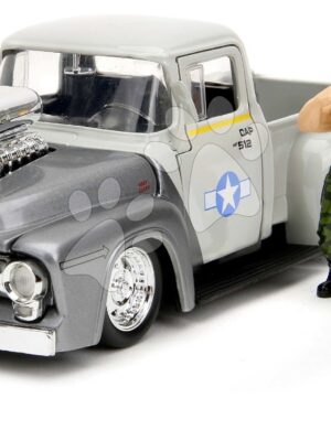 Autíčko Street Fighter Ford Pickup 1956 Jada kovové s otvárateľnými časťami a figúrkou Guile dĺžka 20 cm 1:24Autíčko Street Fighter Ford Pickup 1956 Jada kovové s otvárateľnými časťami a figúrkou Guile dĺžka 20 cm 1:24