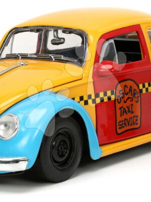 Autíčko Sesame Street VW Beetle 1959 Jada kovové s otvárateľnými časťami a figúrkou Oscar dĺžka 16