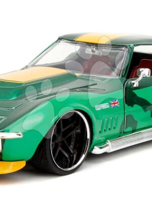 Autíčko Chevrolet Stingray 1969 Street Fighter Jada kovové s otvárateľnými časťami a kovová figúrka Cammy White dĺžka 20 cm 1:24Autíčko Chevrolet Stingray 1969 Street Fighter Jada kovové s otvárateľnými časťami a kovová figúrka Cammy White dĺžka 20 cm 1:24