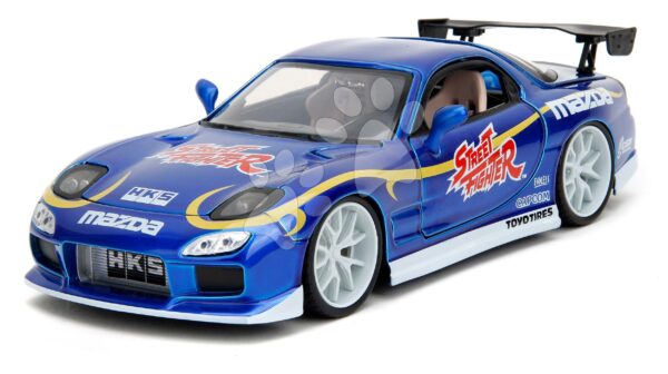 Autíčko Mazda RX-7 1993 Street Fighter Jada kovové s otvárateľnými časťami a figúrka Chun-Li dĺžka 20 cm 1:24Autíčko Mazda RX-7 1993 Street Fighter Jada kovové s otvárateľnými časťami a figúrka Chun-Li dĺžka 20 cm 1:24