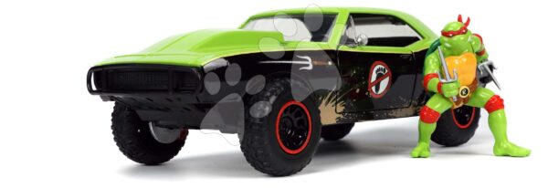 Autíčko Ninja korytnačky Chevy Camaro Jada kovové s otvárateľnými časťami a figúrkou Raphaelo dĺžka 19 cm 1:24Autíčko Ninja korytnačky Chevy Camaro Jada kovové s otvárateľnými časťami a figúrkou Raphaelo dĺžka 19 cm 1:24