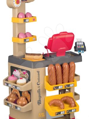 Pekáreň s koláčmi Baguette&Croissant Bakery Smoby s elektronickou pokladňou hodinami a 26 doplnkovPekáreň s koláčmi Baguette&Croissant Bakery Smoby s elektronickou pokladňou hodinami a 26 doplnkov