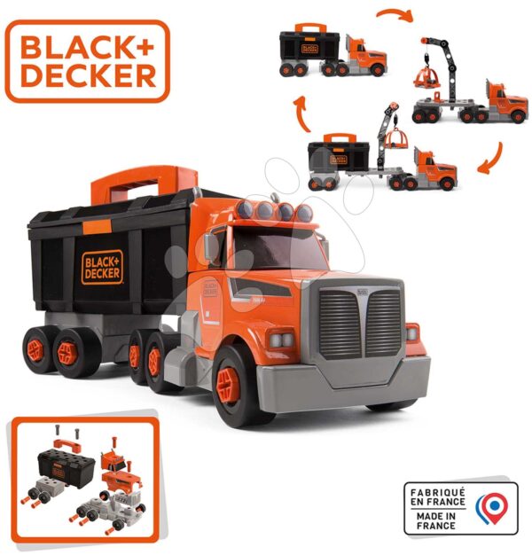 Kamión s pracovným kufríkom Black&Decker Truck Smoby a 60 doplnkov s náradímKamión s pracovným kufríkom Black&Decker Truck Smoby a 60 doplnkov s náradím