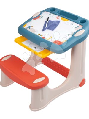 Lavica na kreslenie Magical Desk Smoby Kresli a zmaž s 3 odkladacími priestormi a 12 doplnkami od 24 mesLavica na kreslenie Magical Desk Smoby Kresli a zmaž s 3 odkladacími priestormi a 12 doplnkami od 24 mes