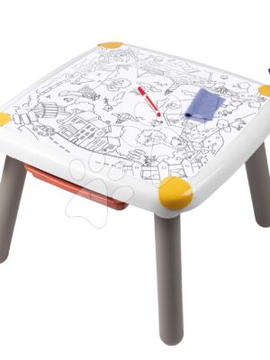 Kreatívny stôl pre deti na kreslenie Kid Creative Table Smoby s 3 odkladacími priestormi 11 doplnkov s fixkami a obrázkami 70*70*47 cm od 24 mesKreatívny stôl pre deti na kreslenie Kid Creative Table Smoby s 3 odkladacími priestormi 11 doplnkov s fixkami a obrázkami 70*70*47 cm od 24 mes