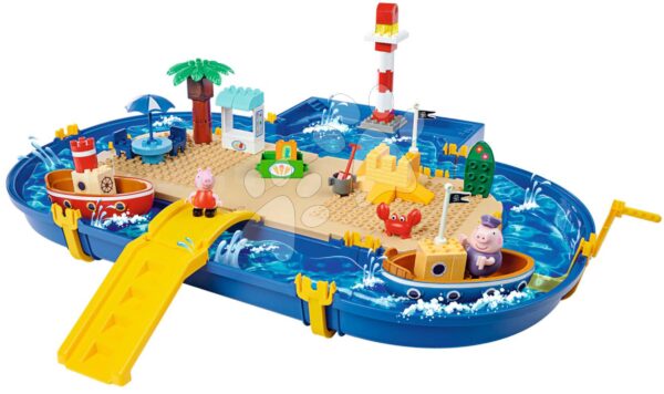 Vodná dráha Peppa Pig Holiday Waterplay BIG s 2 loďkami a 3 postavičky 71 dielov - kompatibilné s DuplomVodná dráha Peppa Pig Holiday Waterplay BIG s 2 loďkami a 3 postavičky 71 dielov - kompatibilné s Duplom