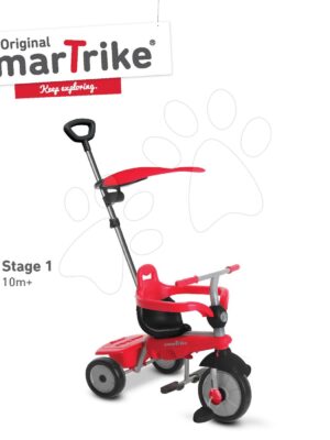 SmarTrike trojkolka Breeze Plus Touch Steering s tlmičom a voľnobehom 6151500 červeno-čiernaSmarTrike trojkolka Breeze Plus Touch Steering s tlmičom a voľnobehom 6151500 červeno-čierna