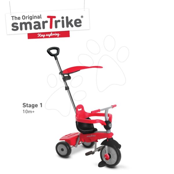 SmarTrike trojkolka Breeze Plus Touch Steering s tlmičom a voľnobehom 6151500 červeno-čiernaSmarTrike trojkolka Breeze Plus Touch Steering s tlmičom a voľnobehom 6151500 červeno-čierna