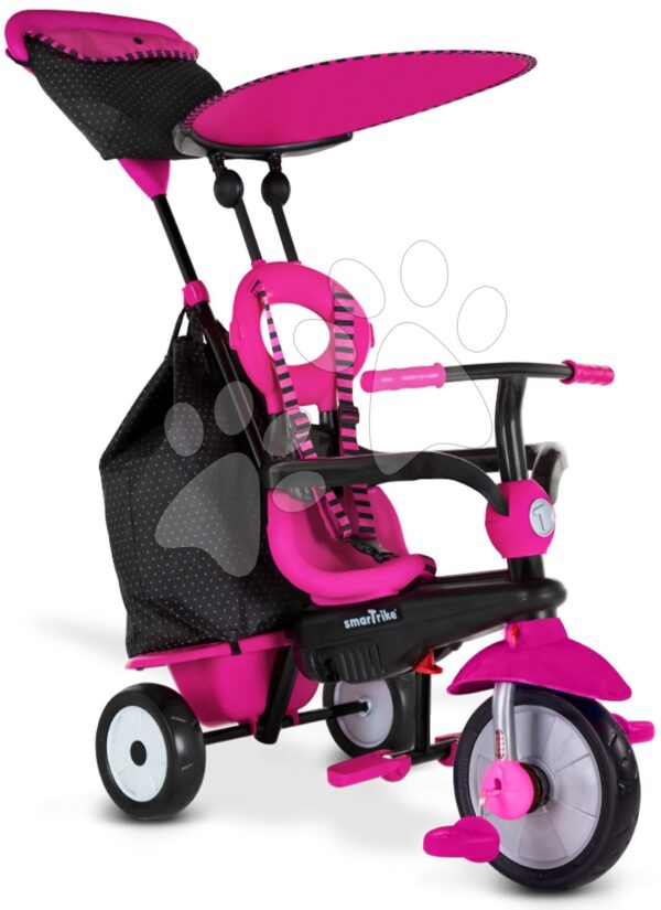 Trojkolka Vanilla Plus Pink Classic smarTrike TouchSteering ovládanie s gumenými kolesami a tlmičom 2 tašky od 10 mesTrojkolka Vanilla Plus Pink Classic smarTrike TouchSteering ovládanie s gumenými kolesami a tlmičom 2 tašky od 10 mes