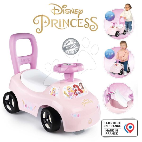 Odrážadlo a chodítko 2v1 Disney Princess Auto Ride On Smoby ergonomické s opierkou a úložným boxom pod sedadlom od 10 mesOdrážadlo a chodítko 2v1 Disney Princess Auto Ride On Smoby ergonomické s opierkou a úložným boxom pod sedadlom od 10 mes