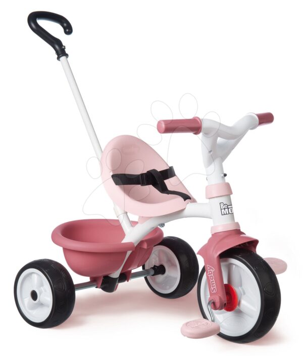 Trojkolka s voľnobehom Be Move Tricycle Pink Smoby s vodiacou tyčou a EVA kolesami ružová od 15 mesTrojkolka s voľnobehom Be Move Tricycle Pink Smoby s vodiacou tyčou a EVA kolesami ružová od 15 mes