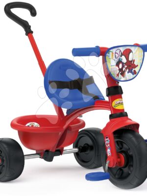 Trojkolka Spidey Be Fun Tricycle Smoby s vodiacou tyčou a voľnobehom od 15 mesTrojkolka Spidey Be Fun Tricycle Smoby s vodiacou tyčou a voľnobehom od 15 mes