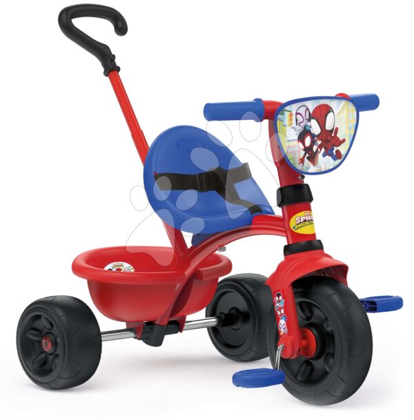 Trojkolka Spidey Be Fun Tricycle Smoby s vodiacou tyčou a voľnobehom od 15 mesTrojkolka Spidey Be Fun Tricycle Smoby s vodiacou tyčou a voľnobehom od 15 mes