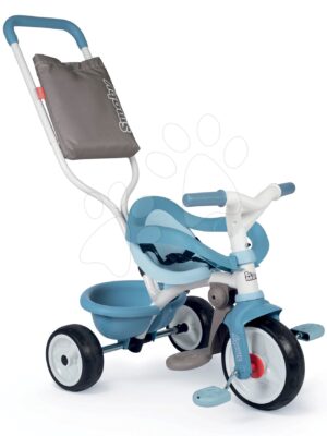 Trojkolka s opierkou Be Move Comfort Tricycle Blue Smoby s EVA kolesami a vodiaca tyč s taškou modrá od 10 mesTrojkolka s opierkou Be Move Comfort Tricycle Blue Smoby s EVA kolesami a vodiaca tyč s taškou modrá od 10 mes