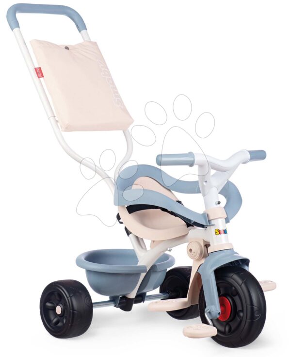 Trojkolka Be Fun Comfort Tricycle Blue Smoby s dvojitou vodiacou tyčou a taškou od 10 mesTrojkolka Be Fun Comfort Tricycle Blue Smoby s dvojitou vodiacou tyčou a taškou od 10 mes