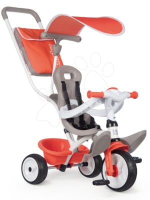 Trojkolka s vysokou opierkou Baby Balade Tricycle Red Smoby so slnečníkom a EVA kolesami červená od 10 mesTrojkolka s vysokou opierkou Baby Balade Tricycle Red Smoby so slnečníkom a EVA kolesami červená od 10 mes