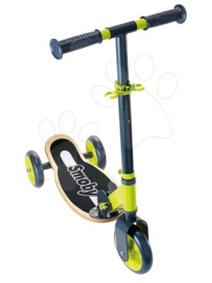 Drevená kolobežka trojkolesová Wooden Scooter Smoby skladacia a výškovo nastaviteľná od 3 rokovDrevená kolobežka trojkolesová Wooden Scooter Smoby skladacia a výškovo nastaviteľná od 3 rokov