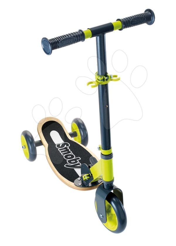 Drevená kolobežka trojkolesová Wooden Scooter Smoby skladacia a výškovo nastaviteľná od 3 rokovDrevená kolobežka trojkolesová Wooden Scooter Smoby skladacia a výškovo nastaviteľná od 3 rokov