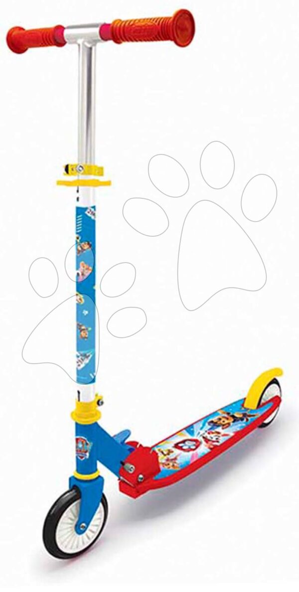 Kolobežka dvojkolesová Paw Patrol 3 Wheels Foldable Scooter Smoby skladacia s brzdou výškovo nastaviteľná max. 83 cm od 5 rokovKolobežka dvojkolesová Paw Patrol 3 Wheels Foldable Scooter Smoby skladacia s brzdou výškovo nastaviteľná max. 83 cm od 5 rokov