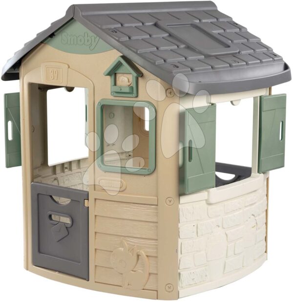 Domček ekologický Neo Jura Lodge Playhouse Green Smoby rozšíriteľný 2 dvere 2 okná s okenicami z recyklovaného materiálu s UV filtrom od 24 mesDomček ekologický Neo Jura Lodge Playhouse Green Smoby rozšíriteľný 2 dvere 2 okná s okenicami z recyklovaného materiálu s UV filtrom od 24 mes