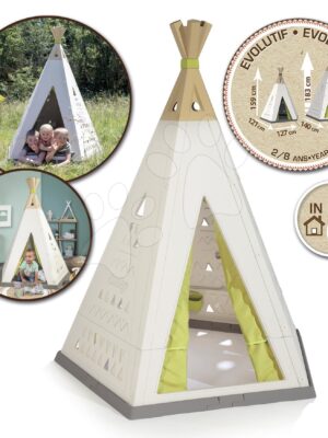 Stan prírodný Indoor&Outdoor Teepee Evolutive Smoby výškovo nastaviteľný 159-184 cm s textilným závesom UV filter od 2-8 rokovStan prírodný Indoor&Outdoor Teepee Evolutive Smoby výškovo nastaviteľný 159-184 cm s textilným závesom UV filter od 2-8 rokov