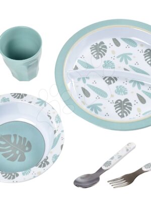 Jedálenská súprava pre deti Beaba Jungle Gift Meal set v darčekovom balení zelená od 4 mesJedálenská súprava pre deti Beaba Jungle Gift Meal set v darčekovom balení zelená od 4 mes