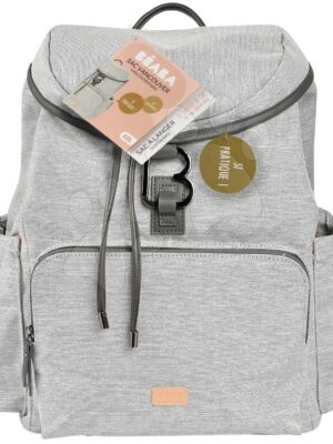 Prebaľovacia taška ako batoh Vancouver Backpack Heather Grey Beaba s doplnkami 22 l objem 42 cm svetlošedáPrebaľovacia taška ako batoh Vancouver Backpack Heather Grey Beaba s doplnkami 22 l objem 42 cm svetlošedá