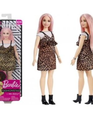 Bábika Barbie v leopardích šatách