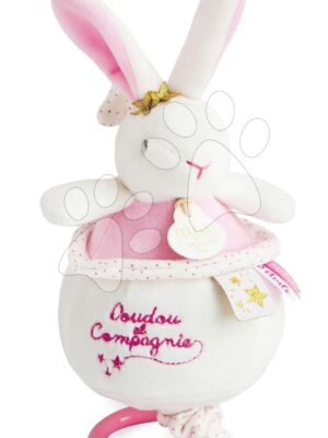 Plyšový zajačik s melódiou Bunny Star Music Box Perlidoudou Doudou et Compagnie ružový 14 cm v darčekovom balení od 0 mesPlyšový zajačik s melódiou Bunny Star Music Box Perlidoudou Doudou et Compagnie ružový 14 cm v darčekovom balení od 0 mes