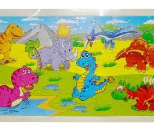 Drevené puzzle Dinosaury