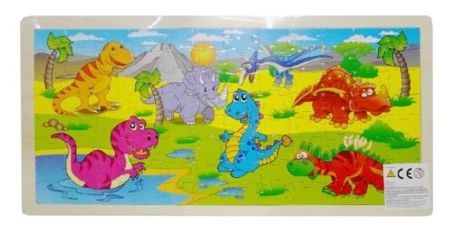 Drevené puzzle Dinosaury