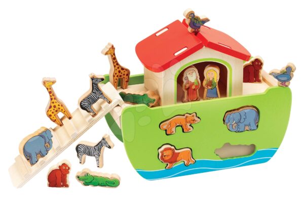 Drevená Noemova archa so zvieratkami Stacking Toy Ark Eichhorn rozoberateľná so 16 figúrkami od 12 mesDrevená Noemova archa so zvieratkami Stacking Toy Ark Eichhorn rozoberateľná so 16 figúrkami od 12 mes