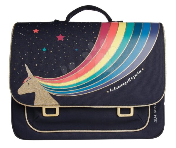 Školská aktovka It Bag Midi Unicorn Gold Jeune Premier ergonomická luxusné prevedenie 30*38 cmŠkolská aktovka It Bag Midi Unicorn Gold Jeune Premier ergonomická luxusné prevedenie 30*38 cm