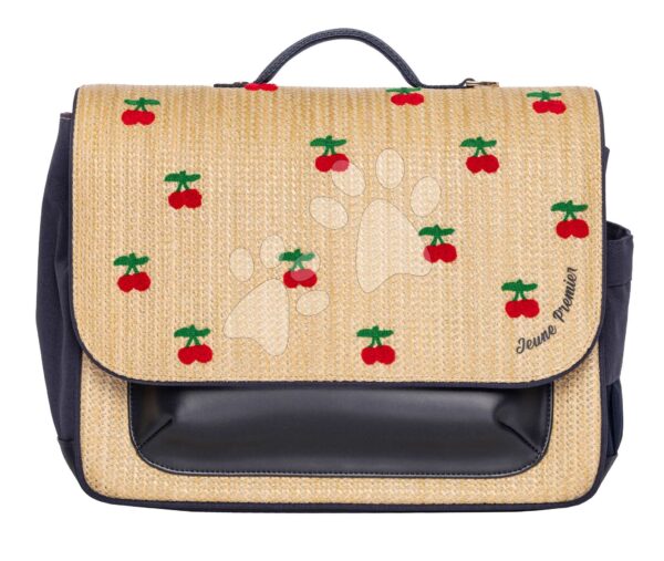 Školská aktovka It Bag Midi Raffia Cherry Jeune Premier ergonomická luxusné prevedenie 30*38 cmŠkolská aktovka It Bag Midi Raffia Cherry Jeune Premier ergonomická luxusné prevedenie 30*38 cm