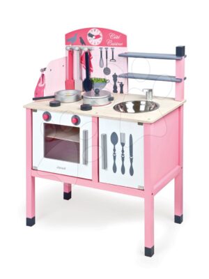 Janod drevená kuchynka Mademoiselle Maxi Cooker 06533 ružováJanod drevená kuchynka Mademoiselle Maxi Cooker 06533 ružová