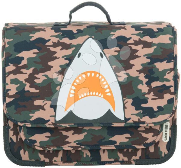 Školská aktovka Schoolbag Paris Large Camo Shark Jack Piers ergonomická luxusné prevedenie od 6 rokov 38*32*15 cmŠkolská aktovka Schoolbag Paris Large Camo Shark Jack Piers ergonomická luxusné prevedenie od 6 rokov 38*32*15 cm