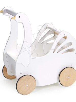 Drevený kočík labuť Sweet Swan Pram Tender Leaf Toys s textilným vankúšom a perinkou pre 36 cm bábiku od 18 mesDrevený kočík labuť Sweet Swan Pram Tender Leaf Toys s textilným vankúšom a perinkou pre 36 cm bábiku od 18 mes